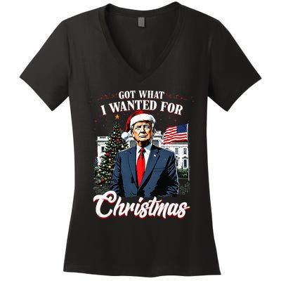 Got What I Wanted For Christmas Trump 2024 Women's V-Neck T-Shirt