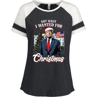 Got What I Wanted For Christmas Trump 2024 Enza Ladies Jersey Colorblock Tee