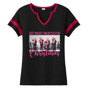 Got What I Wanted For Christmas Santa Trump Won 2024 Ladies Halftime Notch Neck Tee