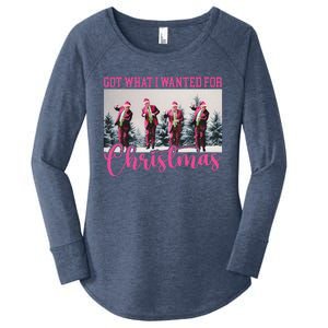 Got What I Wanted For Christmas Santa Trump Won 2024 Women's Perfect Tri Tunic Long Sleeve Shirt