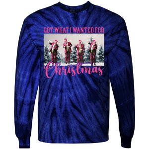 Got What I Wanted For Christmas Santa Trump Won 2024 Tie-Dye Long Sleeve Shirt