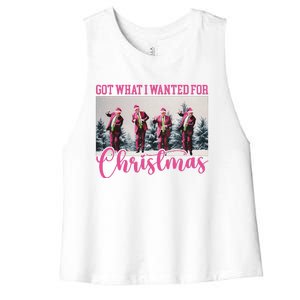 Got What I Wanted For Christmas Santa Trump Won 2024 Women's Racerback Cropped Tank