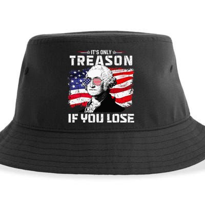 George Washington Its Only Treason If You Lose 4th Of July Sustainable Bucket Hat