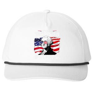 George Washington Its Only Treason If You Lose 4th Of July Snapback Five-Panel Rope Hat