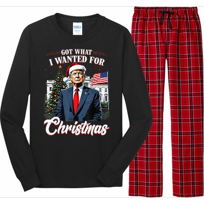 Got What I Wanted For Christmas Trump 2024 Long Sleeve Pajama Set