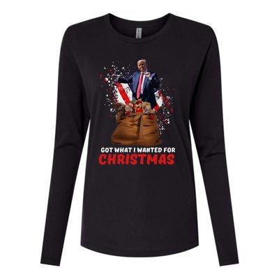 Got What I Wanted For Christmas Trump Won 2024 Womens Cotton Relaxed Long Sleeve T-Shirt