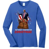 Got What I Wanted For Christmas Trump Won 2024 Ladies Long Sleeve Shirt