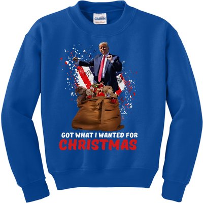 Got What I Wanted For Christmas Trump Won 2024 Kids Sweatshirt