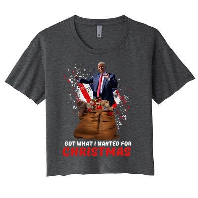 Got What I Wanted For Christmas Trump Won 2024 Women's Crop Top Tee