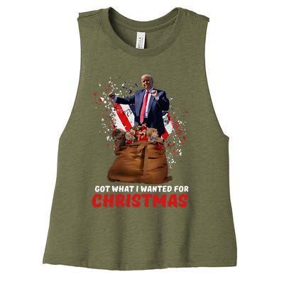 Got What I Wanted For Christmas Trump Won 2024 Women's Racerback Cropped Tank