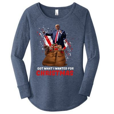 Got What I Wanted For Christmas Trump Won 2024 Women's Perfect Tri Tunic Long Sleeve Shirt