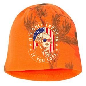 George Washington Its Only Treason If You Lose 4th Of July Kati - Camo Knit Beanie