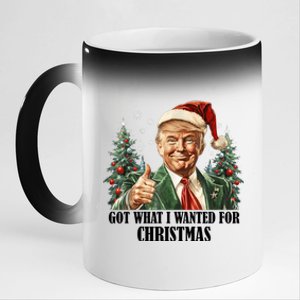 Got What I Wanted For Christmas Donald Trump 11oz Black Color Changing Mug