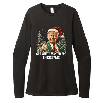 Got What I Wanted For Christmas Donald Trump Womens CVC Long Sleeve Shirt