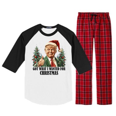 Got What I Wanted For Christmas Donald Trump Raglan Sleeve Pajama Set