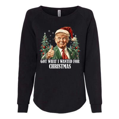 Got What I Wanted For Christmas Donald Trump Womens California Wash Sweatshirt