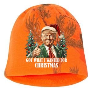 Got What I Wanted For Christmas Donald Trump Kati - Camo Knit Beanie