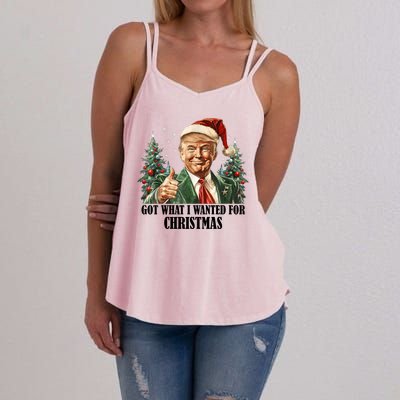 Got What I Wanted For Christmas Donald Trump Women's Strappy Tank