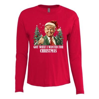 Got What I Wanted For Christmas Donald Trump Womens Cotton Relaxed Long Sleeve T-Shirt