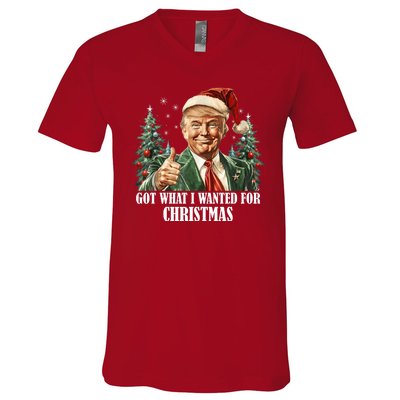 Got What I Wanted For Christmas Donald Trump V-Neck T-Shirt