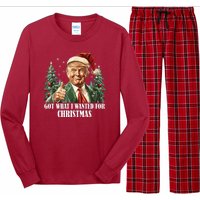 Got What I Wanted For Christmas Donald Trump Long Sleeve Pajama Set