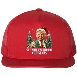 Got What I Wanted For Christmas Donald Trump Flat Bill Trucker Hat