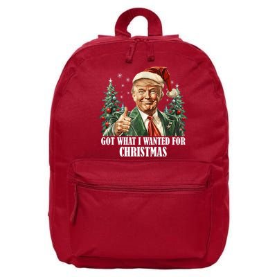 Got What I Wanted For Christmas Donald Trump 16 in Basic Backpack