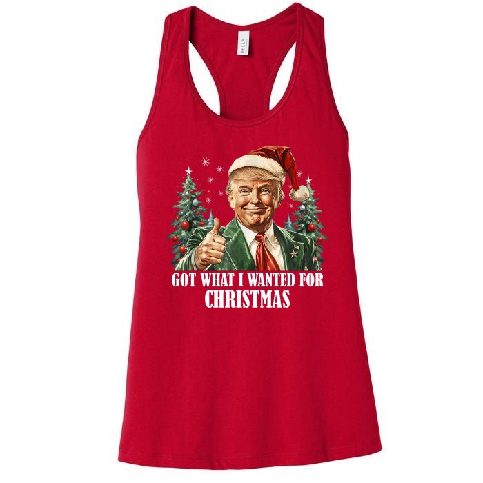 Got What I Wanted For Christmas Donald Trump Women's Racerback Tank