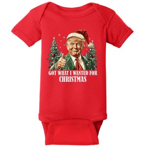 Got What I Wanted For Christmas Donald Trump Baby Bodysuit