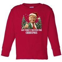 Got What I Wanted For Christmas Donald Trump Toddler Long Sleeve Shirt