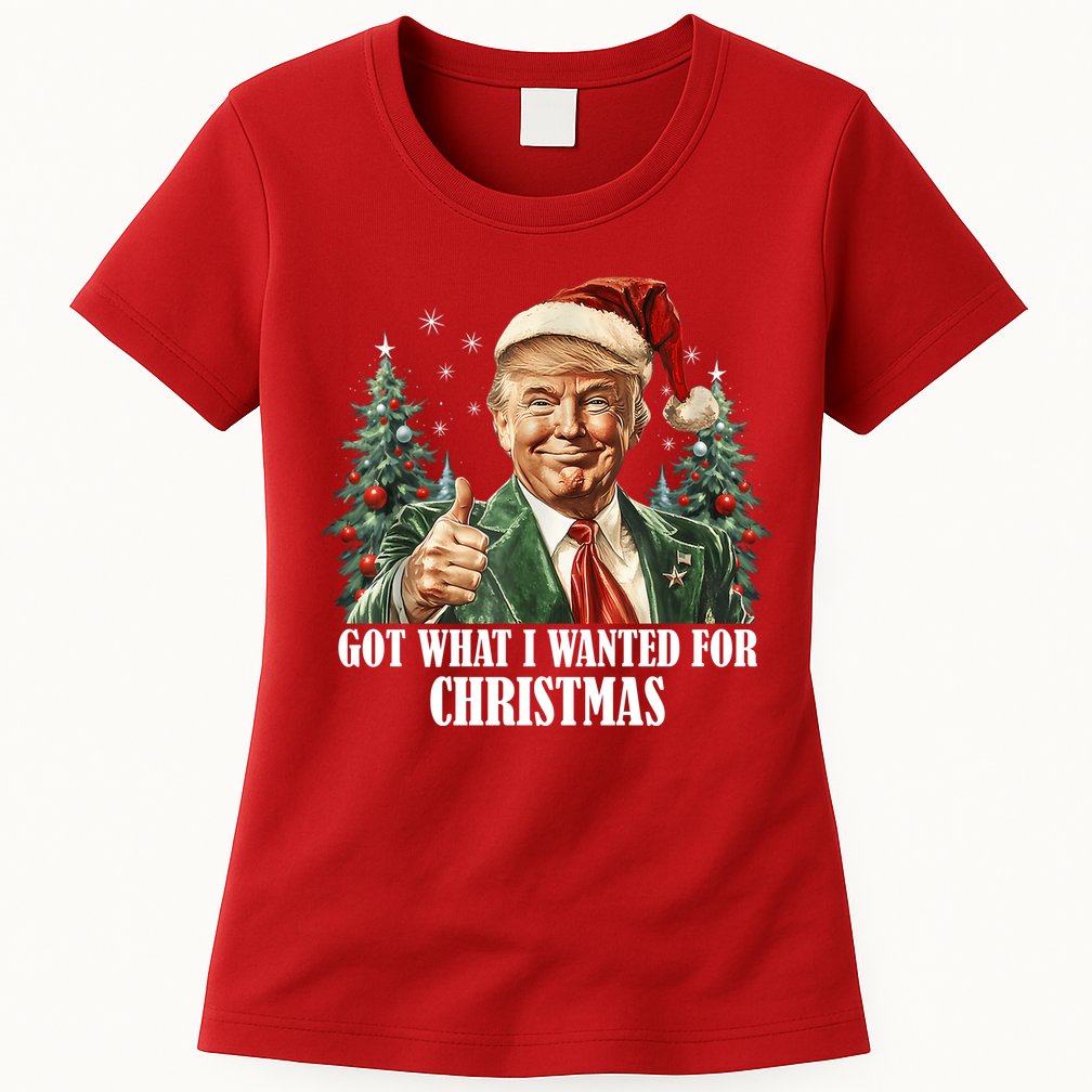 Got What I Wanted For Christmas Donald Trump Womens T-Shirt