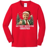 Got What I Wanted For Christmas Donald Trump Kids Long Sleeve Shirt