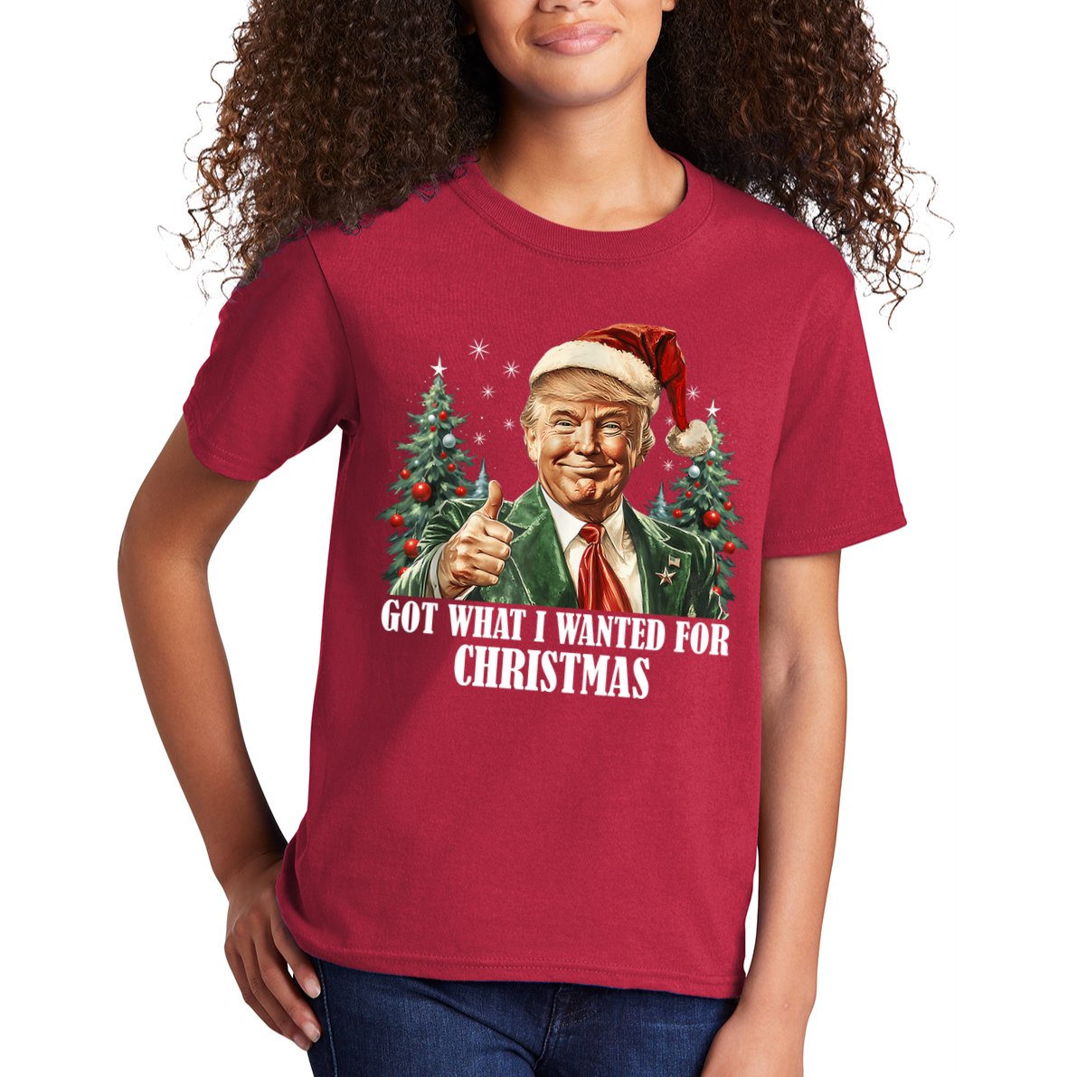 Got What I Wanted For Christmas Donald Trump Kids T-Shirt