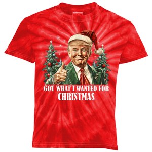 Got What I Wanted For Christmas Donald Trump Kids Tie-Dye T-Shirt