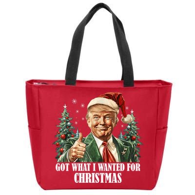 Got What I Wanted For Christmas Donald Trump Zip Tote Bag