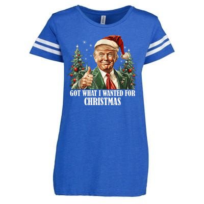 Got What I Wanted For Christmas Donald Trump Enza Ladies Jersey Football T-Shirt