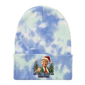 Got What I Wanted For Christmas Donald Trump Tie Dye 12in Knit Beanie