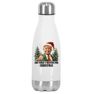 Got What I Wanted For Christmas Donald Trump Stainless Steel Insulated Water Bottle