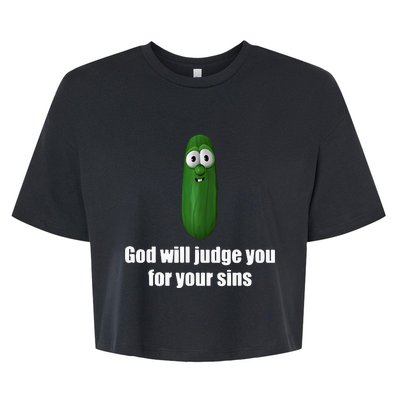 God Will Judge You For Your Sins Bella+Canvas Jersey Crop Tee