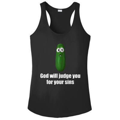 God Will Judge You For Your Sins Ladies PosiCharge Competitor Racerback Tank