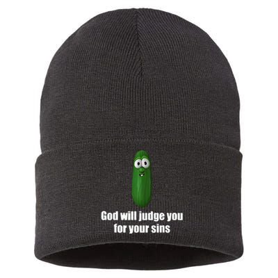 God Will Judge You For Your Sins Sustainable Knit Beanie