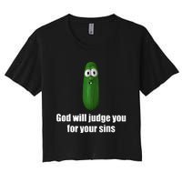 God Will Judge You For Your Sins Women's Crop Top Tee