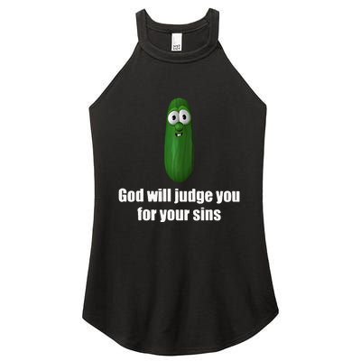 God Will Judge You For Your Sins Women's Perfect Tri Rocker Tank