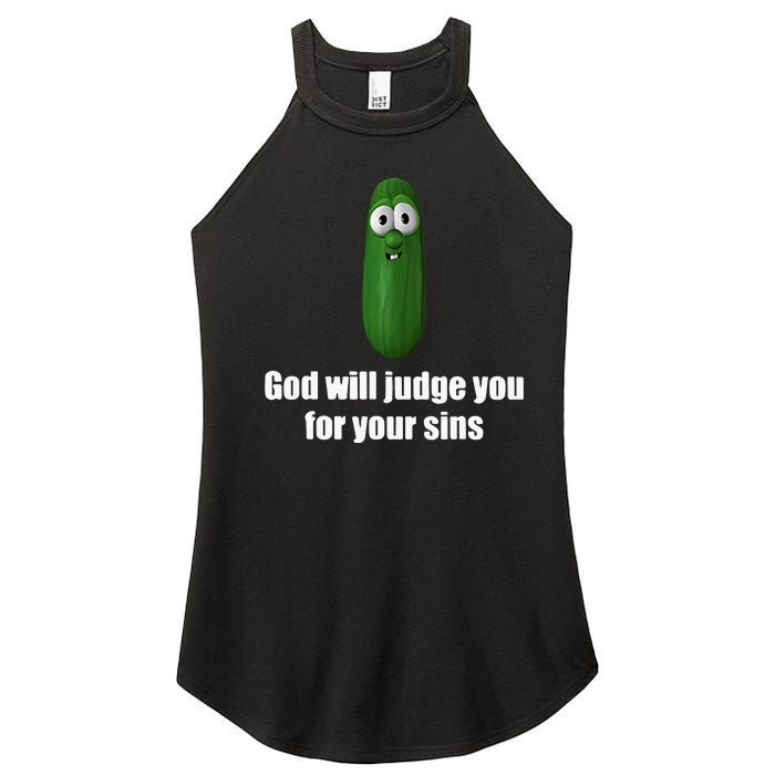 God Will Judge You For Your Sins Women's Perfect Tri Rocker Tank