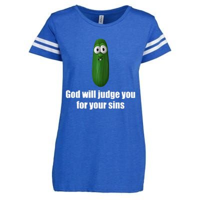 God Will Judge You For Your Sins Enza Ladies Jersey Football T-Shirt