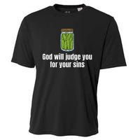 God Will Judge You For Your Sins Cucumber Cooling Performance Crew T-Shirt