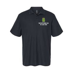 God Will Judge You For Your Sins Cucumber Softstyle Adult Sport Polo