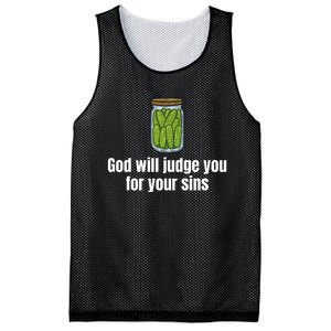 God Will Judge You For Your Sins Cucumber Mesh Reversible Basketball Jersey Tank