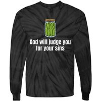 God Will Judge You For Your Sins Cucumber Tie-Dye Long Sleeve Shirt