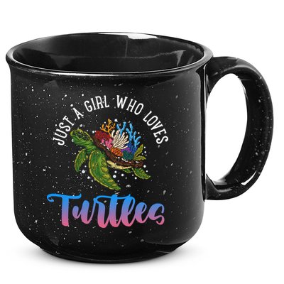 Girl Who Just Loves Turtles And Water And Sea Gift 15oz Campfire Ceramic Mug